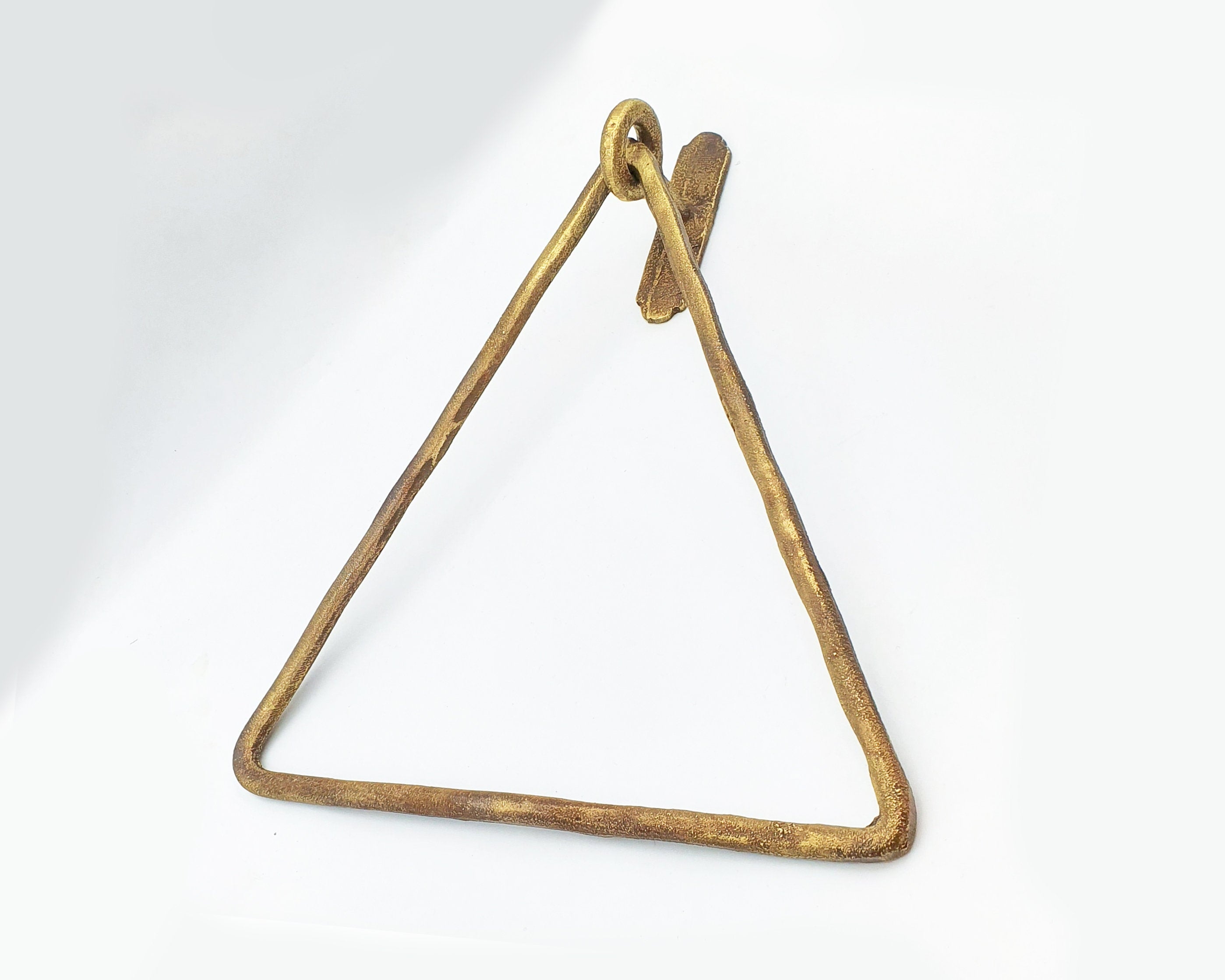 Solid Brass Towel Holder, Wall Mounted Triangular Hand Towel Holder, Solid Bathroom Towel Holder