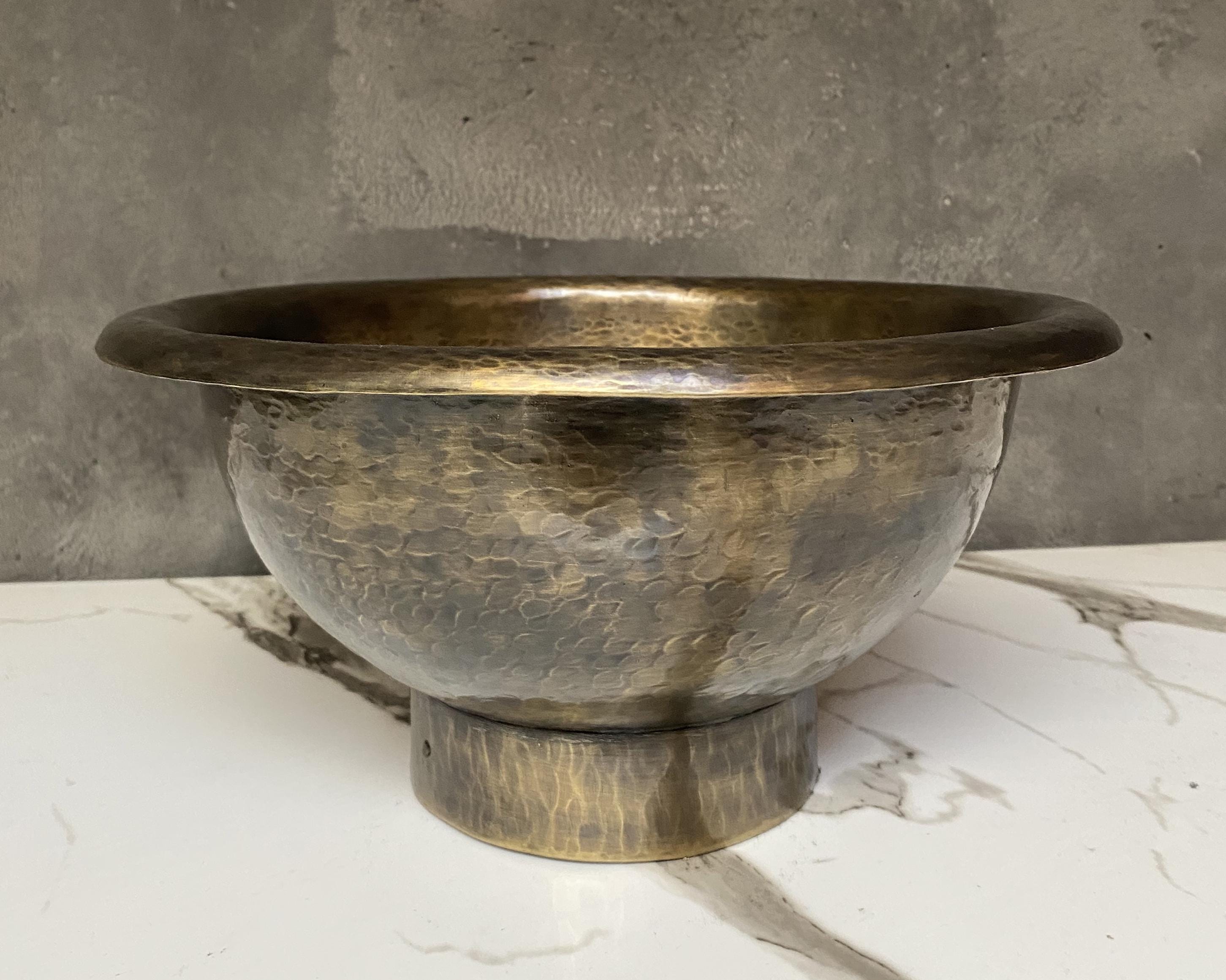 Antique Bronze Round Copper Vessel Sink