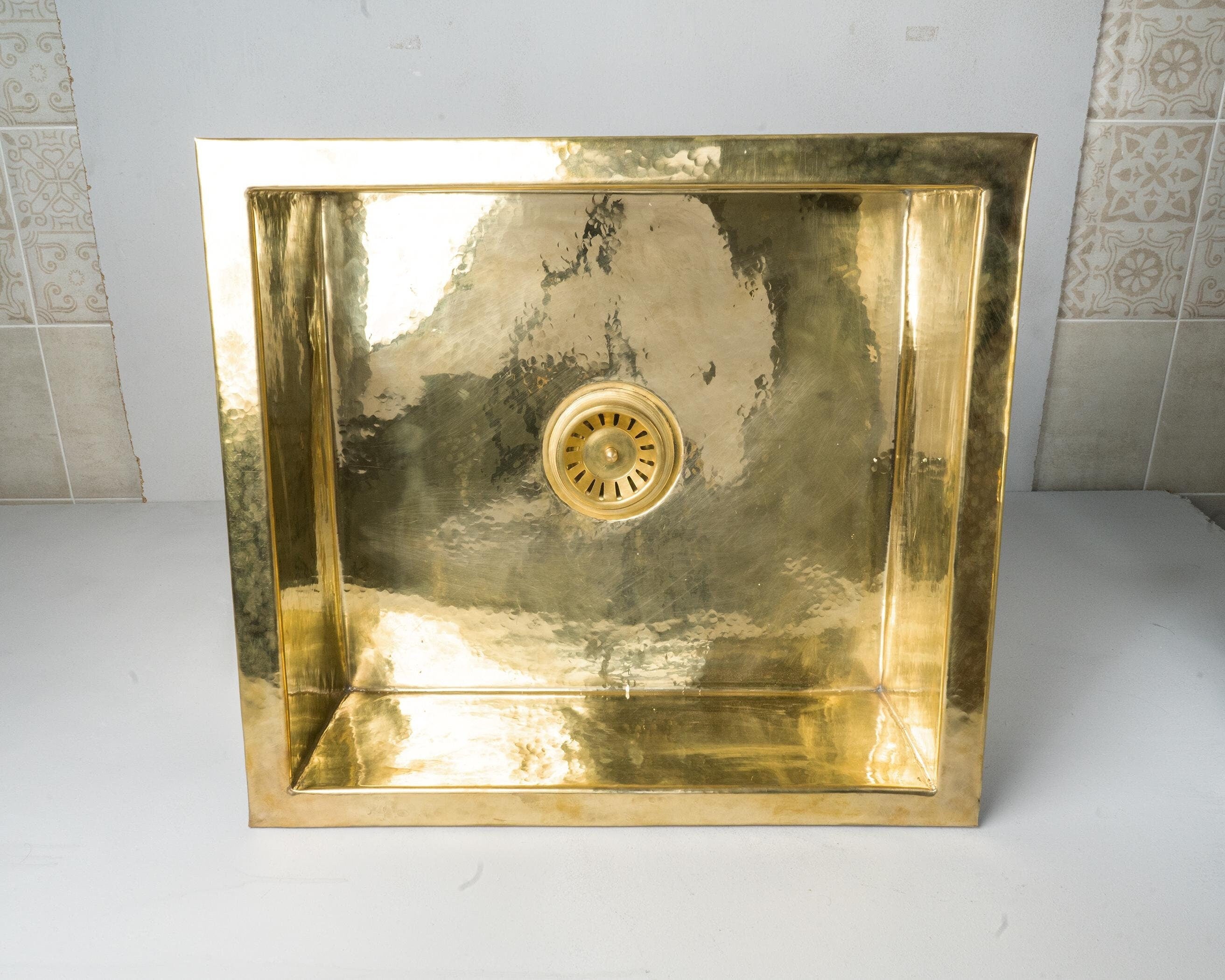 Unlacquered Brass Undermount Kitchen Sink, Island Brass kitchen Sink in Various Size